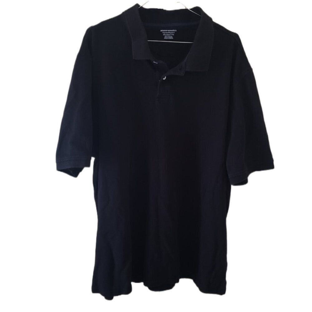 Amazon Essentials Men's  Black Polo